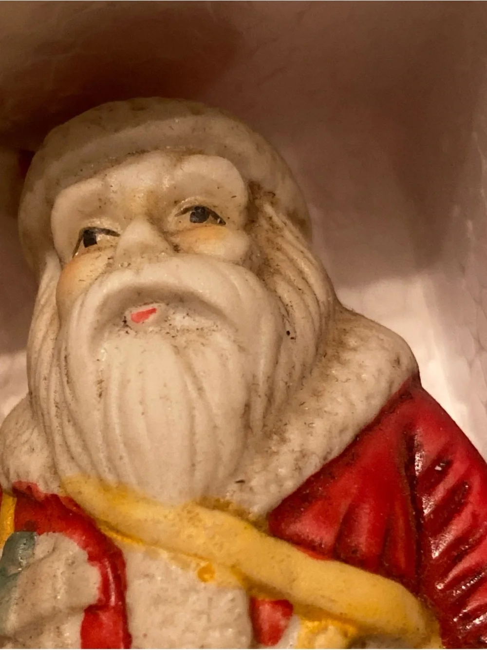 Vintage-Style Holiday set of 12 Santas from Around the world Ceramic colorful